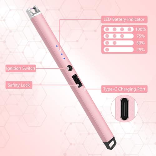 Candle Lighter Flameless, Rechargeable Electric Lighter for Camping, Party — view 2
