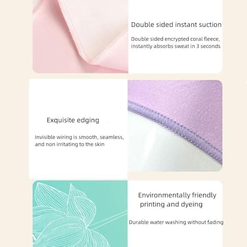 Oaygat 2-Piece Set Yoga Mat Towel 183×63cm and Sweat Towel 40×66cm with Mesh Carry Bag Large Gym Towels Quick Dry Portable Breathable Yoga Mat Towel for Bikram Pilates Gym Workout — view 5