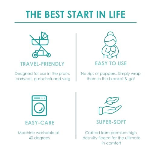 Clair de Lune Star Fleece Baby Wrap Blanket 6-12 Months (Oatmeal) — view 4