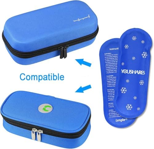 Insulin Ice Packs for Diabetic Travel Packs - Nylon Insulin Gel Packs for Insulin Cooler Travel Case, Reusable Ice Packs for Insulin Case by YOUSHARES (4 Packs) — view 5