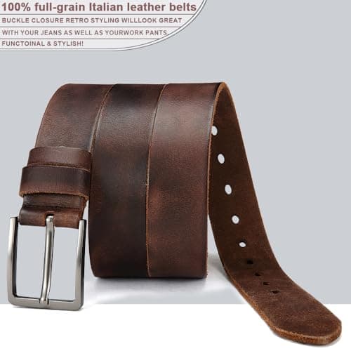 DOOPAI Leather Belt for Men,Handmade for Formal Work or Casual Belt 40MM — view 3