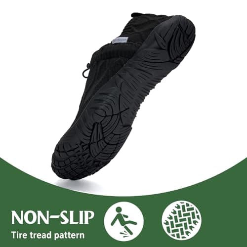 WateLves Barefoot Water Shoes Women Men Minimalist Comfortable Walking Shoes Beach Outdoor Running Sneakers Black, EU 41 — view 5