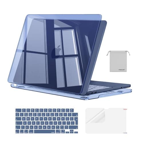 MOSISO Compatible with MacBook Neo Case 13 inch 2026, Crystal Indigo