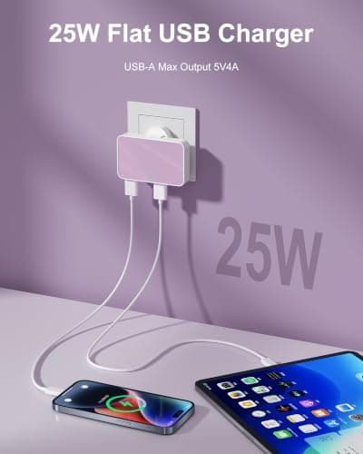 USB Charger Plug 4 Port, Multi Device USB Wall Charger Adapter — view 2