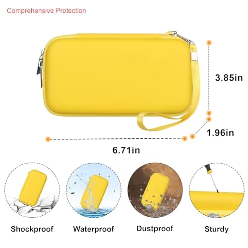 Elonbo EpiPen Carrying Case, Travel Medicine Kit for 2 Epi Pens, Yellow — view 3