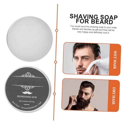 Men's Peppermint Shaving Soap Bar for Beard, Travel Use — view 3