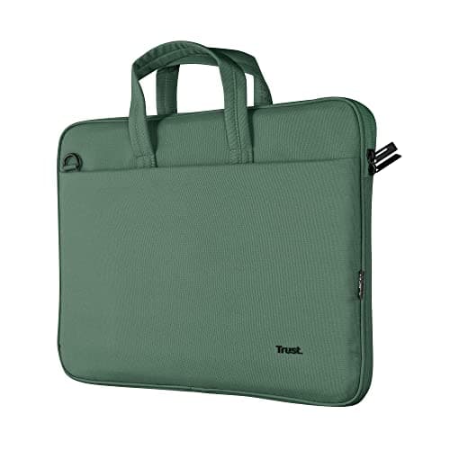 Trust Bologna Slim Messenger Bag 16 Inch with Shoulder Strap, Green