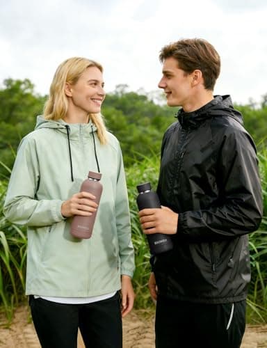 Stainless Steel Water Bottle Double Wall, Insulated Metal Water Bottle with Clip, 350ml/500ml/750ml/1L, BPA Free, 24hrs Cold & 12hrs Hot, Suitable for Sports, Camping, Hiking, Cycling, Gym, Travel — view 3