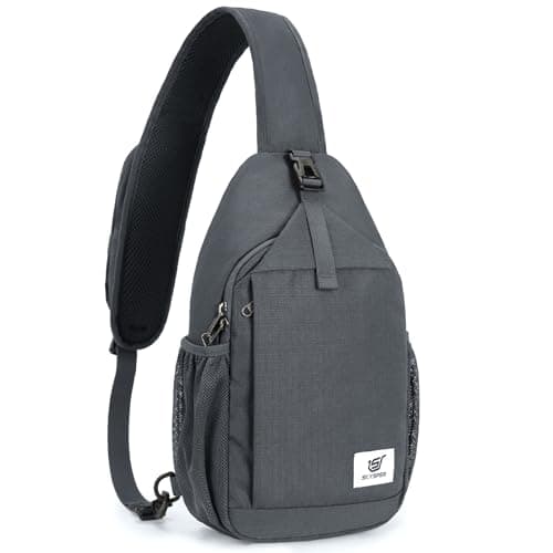 SKYSPER Sling Bag RFID Cross Body Bag Recycled Crossbody Backpack Travel Daypack(Darkgrey)