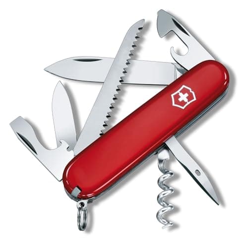 Victorinox Swiss Army Knife Camper Pocket Knife 13 Functions Wood Saw Red