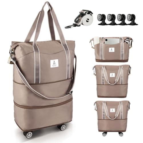 Arxus Rolling Duffle Bag with Wheels 25-55L Travel Handbag Carry-On Luggage