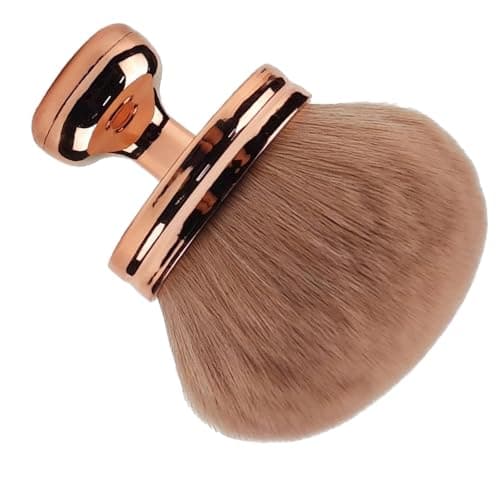 HAPPOW Extra Large Tanning Brush - Streak-Free Oval Kabuki Makeup Applicator for Self Tanner, Sunscreen & Body Bronzer, Extra Soft Face Body Brush (Rose Gold)