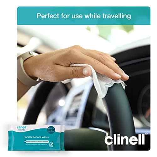 Clinell Antimicrobial Hand Wipes for Cleaning & Disinfecting - Sanitising Wipes, Ideal for Travel - Dermatologically Tested, Kills 99.99% of Bacteria & Viruses - 84 Wipes — view 3