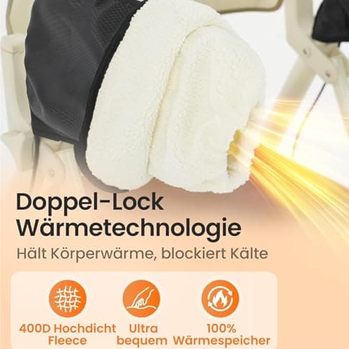 Walker Gloves - Fleece Lined Thermal Mittens, Waterproof Hand Warmers Reflective Mobility Aid Accessory | Winter Protection Gear for Wheelchair Rollator Bike Outdoor Use — view 4