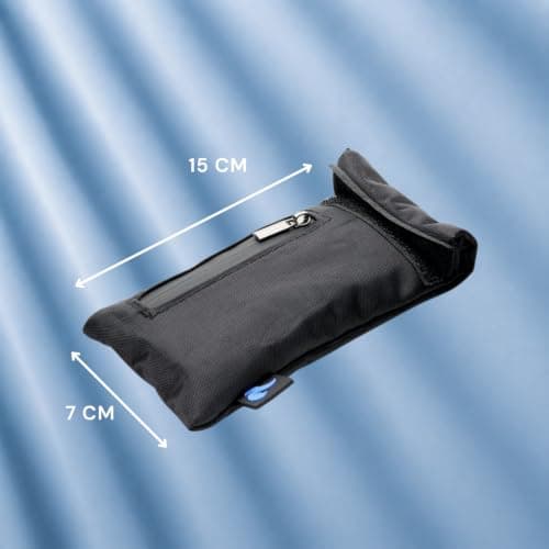 LITT Stash Bag Discreet Smell Proof Bag with Velcro Fastener, Zip - Leather Storage Case - Odour Resistant Pouch - Portable Accessory Bag (Pocket Pouch with Tubes). — view 4