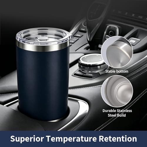 Insulated Tumbler & Travel Tumbler – Stainless Steel Coffee Cup with Lid — view 4