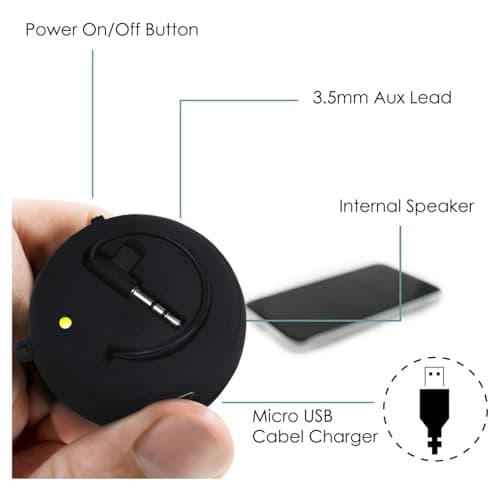 Xnuiasqe 3X Mini Speaker Portable Rechargeable Travel Speaker with Aux Input Wired 3.5mm Headphone Jack — view 4