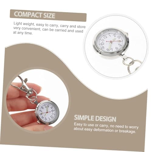 Students Pocket Watch Luminous Pointer Alloy Silver for Back to School — view 5