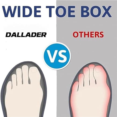 Daladder Walking Orthopedic Shoes,Men's Waterproof Breathable Orthopedic Walking Hiking Shoes Slip on Sneakers (Blue,9) — view 4