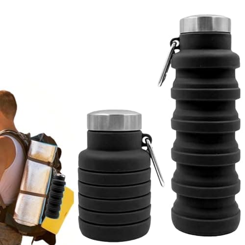 Kaelix Collapsible Water Bottle – BPA-Free Foldable Travel Water Bottle with Leak-Proof Cap – Lightweight, Reusable & Portable for Hiking, Gym, Camping, and Outdoor Sports