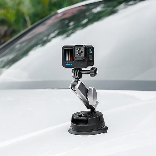Suptig Suction Cup Mount for Phone Car Windshield Dashboard Universal Mounts and Camera Mount Car Comaptible for iPhone, Canon, Nikon, Sony and Most Cameras Or Phone — view 3