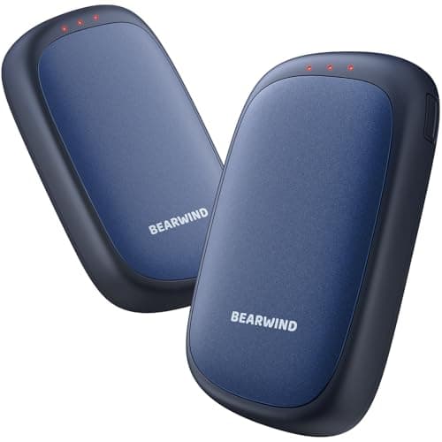 Bearwind Electric Hand Warmers Rechargeable, 2 Pack Magnetic Design, Blue