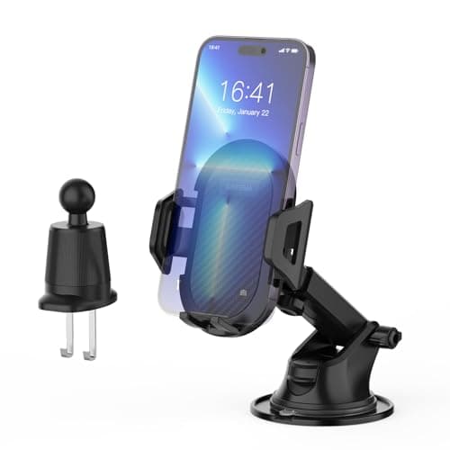 GRIFEMA Car Phone Holder with Suction Cup and Vent Clip
