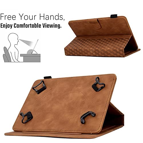 Universal Protective Case for 10-inch Tablet Premium Leather Case Folio Book Cover Multi-Angle Stand Pen Holder Universal Case Cover for 9.7'' 10.1'' 10.2'' 10.3'' 10.4'' 10.5'' Tablet, — view 2