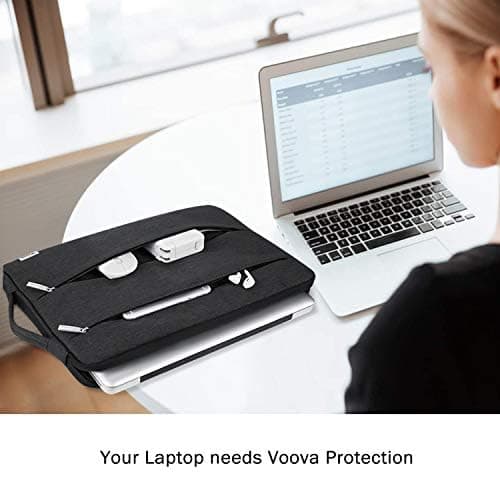 Voova Laptop Sleeve 15.6 Inch, Laptop Case for MacBook Pro 16, Black — view 6