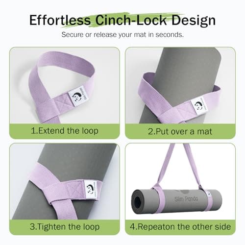 Slim Panda Yoga Mat Straps for Carrying, Adjustable Yoga Mat Carrier (Yoga Mat Not Included) — view 6