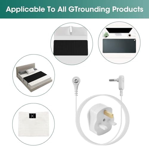 UK Grounding Cord Cable 15ft with Plug for Earthing Mat Accessories — view 6