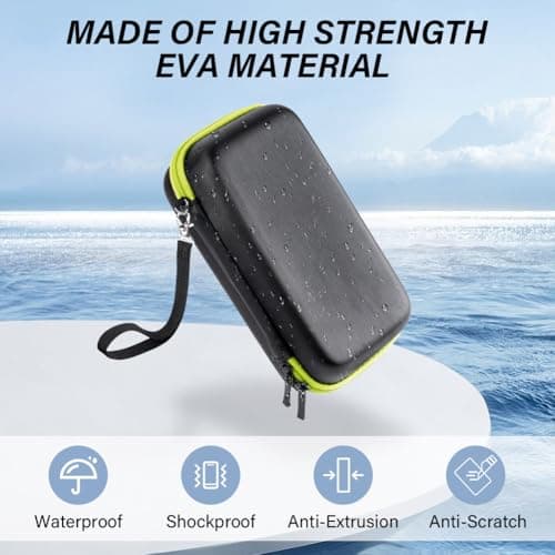 AOGOE Case for Philips O Blade QP2630, QP2520, QP2620, QP2724, QP6550, Portable Trimmer Shaver Protection, Travel Organizer Carrying Bag for O Blade, Electric Face Body Trimmer Travel Case, Black — view 4