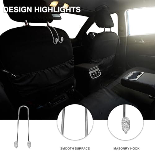 Alipis Stainless Steel Car Headrest Hook for Back Seat Organizer — view 4