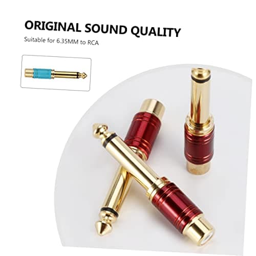 LAPYAPPE 6pcs Female Jack to Audio Adapter Plug for Guitar Mixer Jumbo Plug Connector Adapter for Stereo Equipment Male Connector Random Color — view 4
