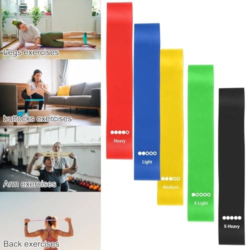 5-Level Resistance Bands Set for Full-Body Workouts - for Strength Training, Yoga, and Rehabilitation — view 4