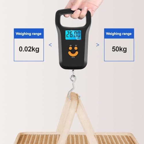 Ounfhtrttk LCD Digital Electronic 50Kg 10g Hanging Scale Pocket Scale Fishing Weights Kitchen Scale Travel Luggage Scales — view 2