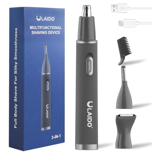 3-in-1 Nose Hair Trimmer for Men,USB Rechargeable Ear & Nose Trimmer