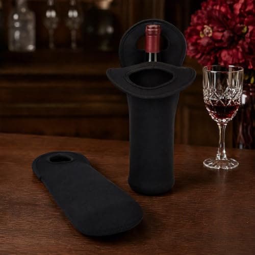 2 Pack Neoprene Bottle Carrier Tote, Insulated Wine Cooler Bag — view 6