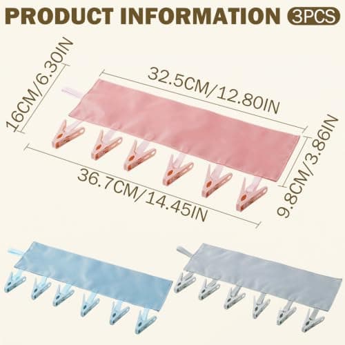 Travel Hangers Foldable|Foldable Travel Hangers 3Pk, 6 Clips, 3 Colors — view 6