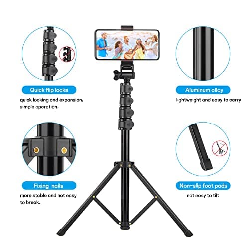 Victiv 68" Phone Tripod, 2-in-1 Selfie Stick Tripod Stand for Filming — view 6