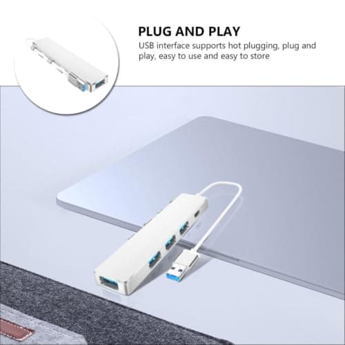 Usb3.0 Hub 4 Ports Stainless Steel Abs Data Expansion Adapter — view 6