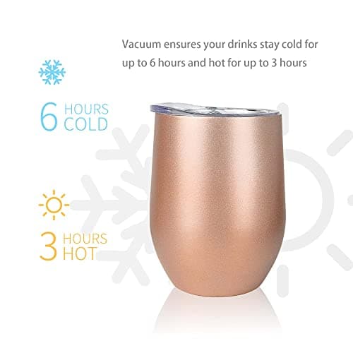 AZKEEGREY 500ml Insulated Wine Bottle and Tumbler with Lid Gift Set — view 6