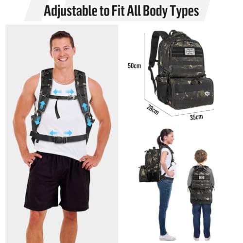 Cooler Backpack Mens with 6L Lunch Box: 40L Rucksack for Men with Laptop Compartment Work Bag with Lunchbox Cool Bag Rucksack for School Picnic Camping — view 6