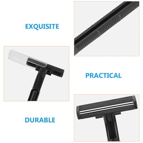 Black 10pcs Disposable Anti-slip Hair Razor for Body Trimming — view 3
