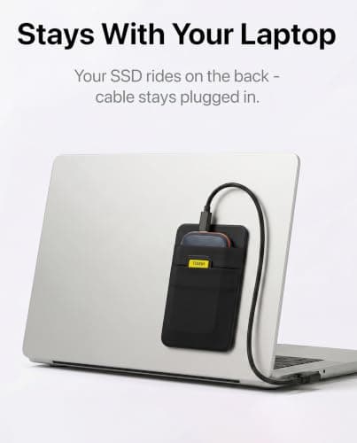 Afterplug 2-Pocket SSD & Hard Drive Holder for Laptop, Reusable 3M Adhesive — view 3