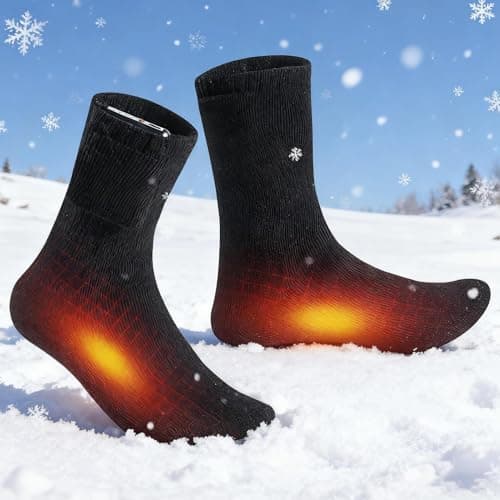 Heated Socks, 10000mAh Rechargeable Electric Socks For Men Women, Washable Heated Ski Sock, Rechargeable Winter Foot Warmer, Electric Heating Sock For Skiing, Hunting, Cycling — view 5