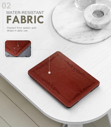 MoKo Case for 7" Kindle Paperwhite 12th Gen 2024/Colorsoft, Vintage Style — view 3