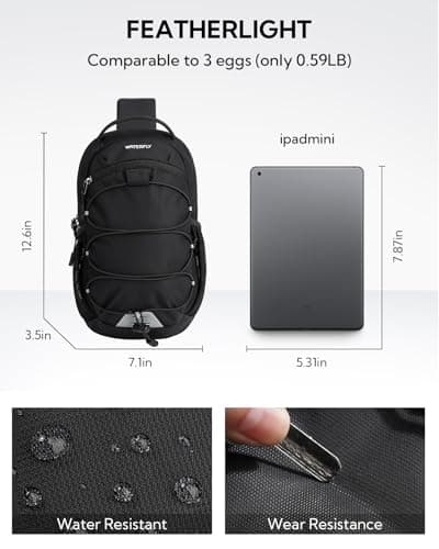 Waterfly Small Crossbody Sling Bag, RFID Anti Theft Chest Bag Men Women — view 6