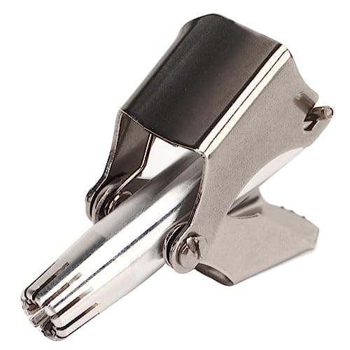 Generic Compact Stainless Steel Nasal Hair Trimmer with 12- Cutter and R Shaped Head, Suitable for Men and Women, Easy Clean Travel Grooming Device for Daily Maintenance — view 4