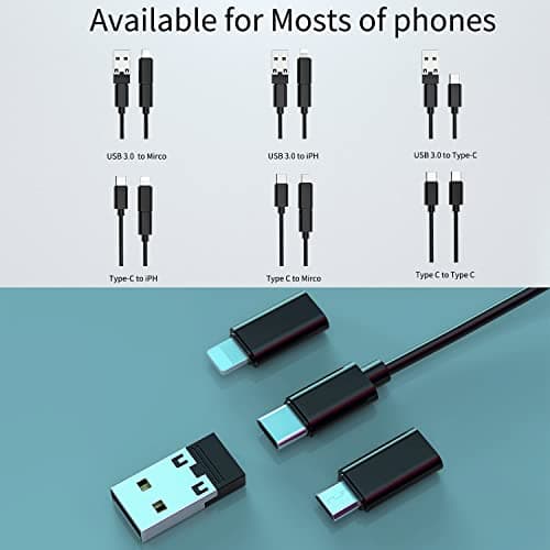sicotool Travel Charging Cable Set Compact,Multiway Charging Adapter Kit, Travel Usb Slots,60W Charging Adapter Kit, Type C Cable And Lightening/Usb A/Mirco Adapter for iPhone Galaxy iPad and More — view 5